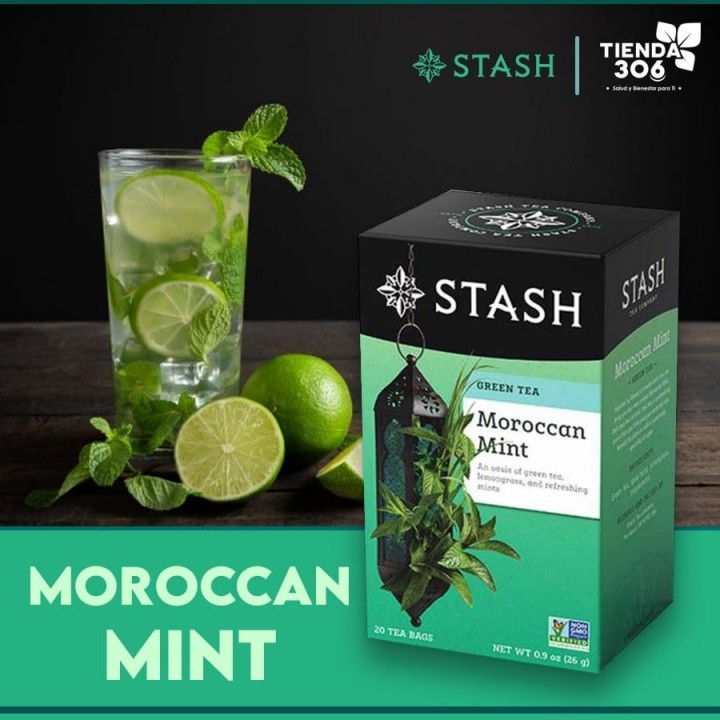 Te STASH Green Tea Moroccan Mint 20 Bolsitas 26 g T2014 STASH