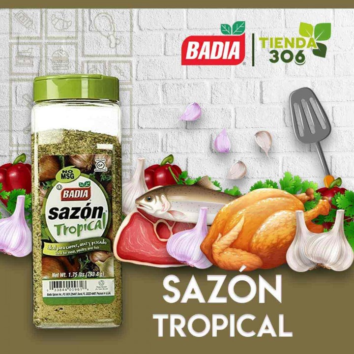 Badia Sazonador Tropical Verde Net Wt. 1.75 lbs (793.8 g) D1117 BADIA