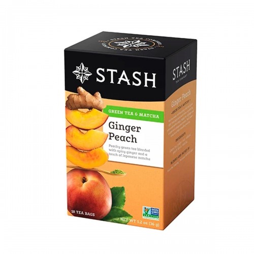Te STASH Green Tea & Matcha Ginger Peach 18 Bolsitas 36 g T2044 STASH