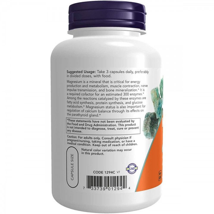 Now Foods Citrato de Magnesio 400 mg 120 Capsulas V3301 Now Nutrition for Optimal Wellness
