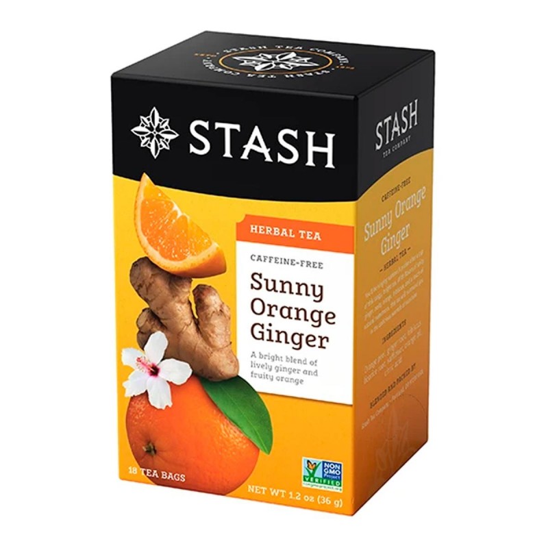 Te STASH Herbal Tea Sunny Orange Ginger Caffeine Free 18 Bolsitas 36 Gramos T2001 STASH