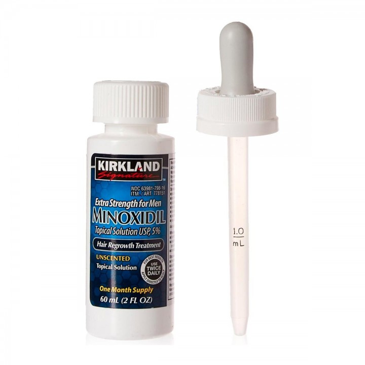 Kirkland Minoxidil Solucion Topica 5% Extra Fuerte para Hombre x 6 Botellas 60 ml Total 360 ml C1158 Kirkland Signature