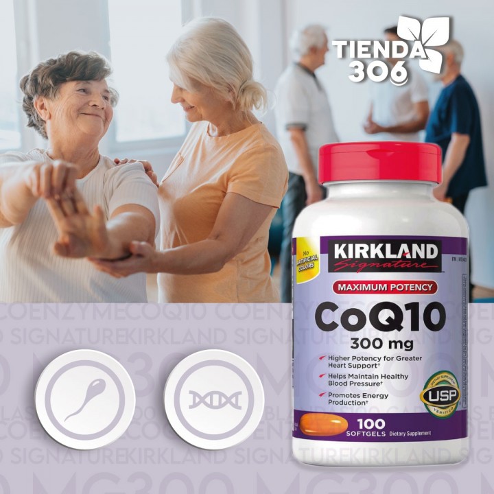 CoQ10 Coenzyme KIRKLAND Signature 300 mg 100 Cápsulas Blandas V3021 Kirkland Signature