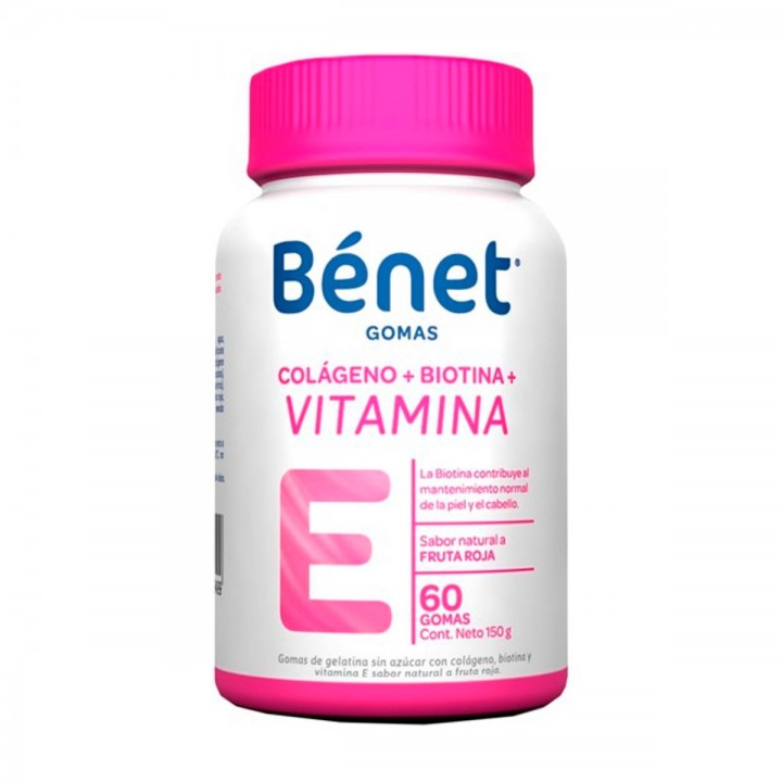 Benet Vitamina E Colageno + Biotina 60 Gomas V3066 Bénet