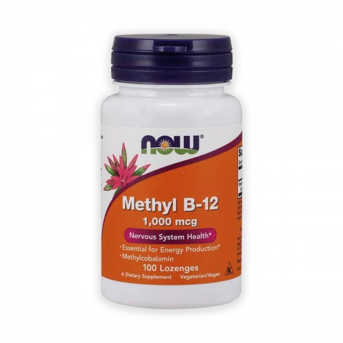 Now Vitamina Metil B-12 (Methyl B-12) 1,000 mcg Sistema Nervioso 100 Pastillas Veganas V3203 Now Nutrition for Optimal Wellness