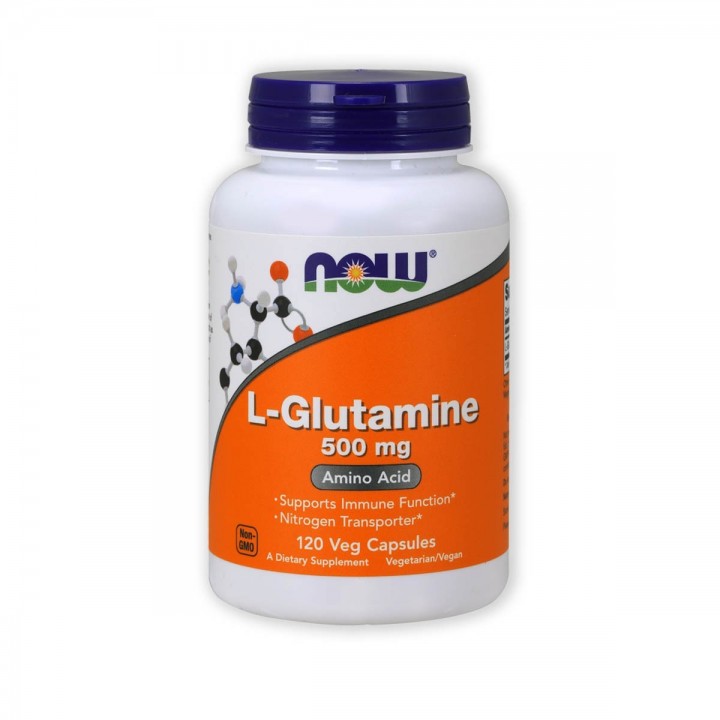 Now L-Glutamine 500 mg Apoya función inmune 120 Cápsulas V3166 Now Nutrition for Optimal Wellness