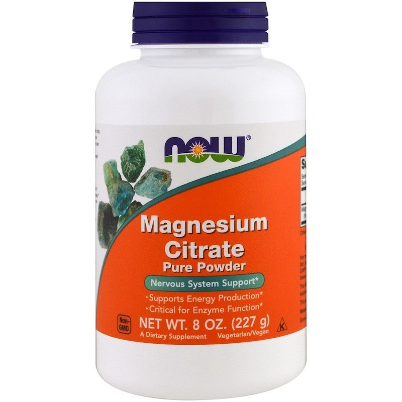 Now Foods Polvo de Citrato de Magnesio / Magnesium Citrate 8 oz. (227 g) V3073 Now Nutrition for Optimal Wellness