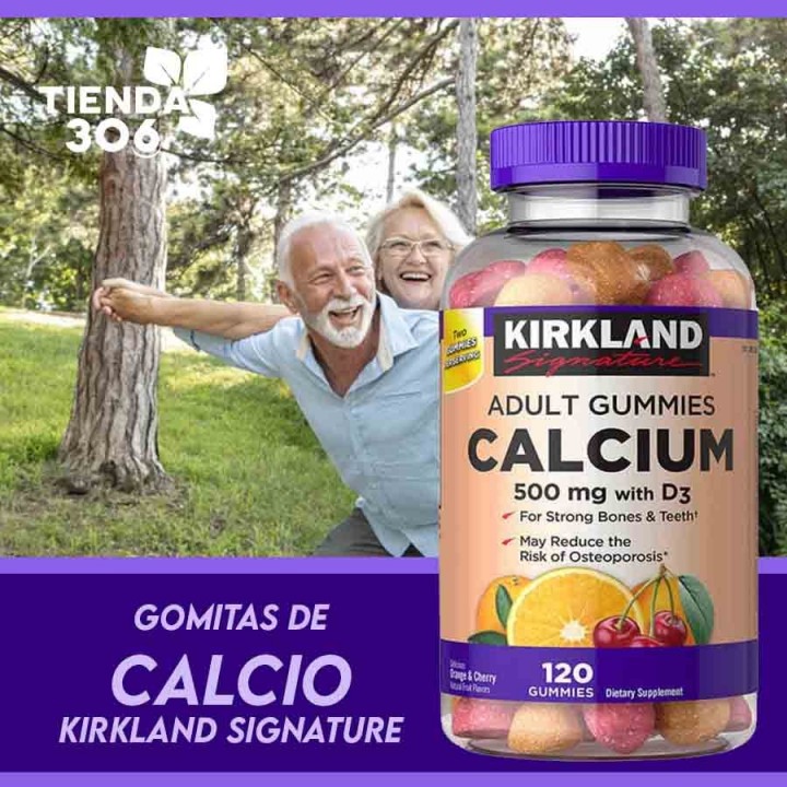 Kirkland Signature Gomitas de Calcio 500 mg + Vitamina D3 25 mcg - 120 Gomitas V3177 Kirkland Signature