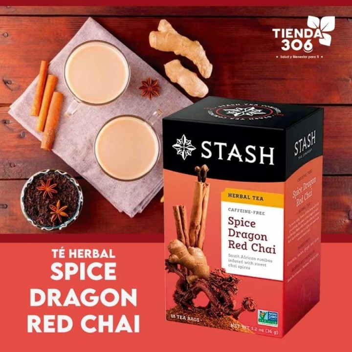 Te STASH Herbal Tea Spice Dragon Red Chai 18 Bolsitas 36 Gramos T2007 STASH