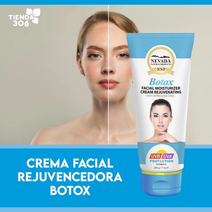 Nevada Crema Facial Rejuvenecedora Botox Protección UVB y UVA con Vitamina E 200 g C1059 Nevada Natural Products