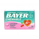 Bayer Aspirina Masticable Low Dose 81mg Cherry V3033 Bayer