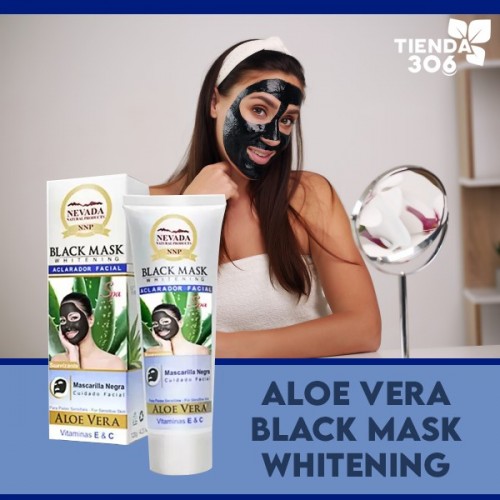 Nevada Mascarilla Black Mask de Aloe Vera Aclarador Facial Suavizante 120g C1029 Nevada Natural Products