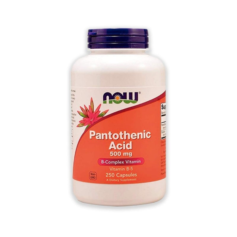 Acido Pantoténico / Pantothenic Acid Vitamina B-5 Now Foods 500 mg 250 Cápsulas V3025 Now Nutrition for Optimal Wellness