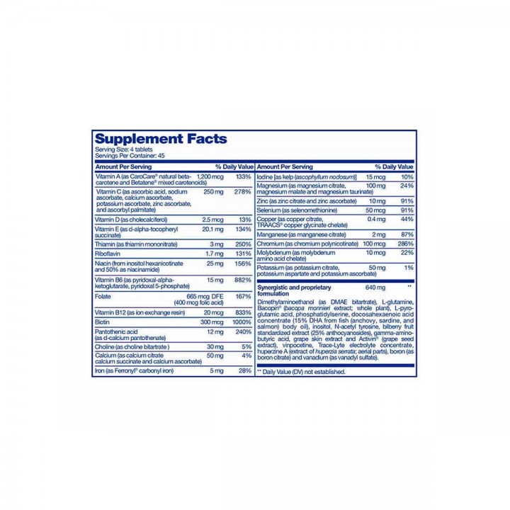 Focus Factor Nutrición Para el Cerebro Suplemento No. 1 en USA 180 Tabletas V3001 Focus Factor
