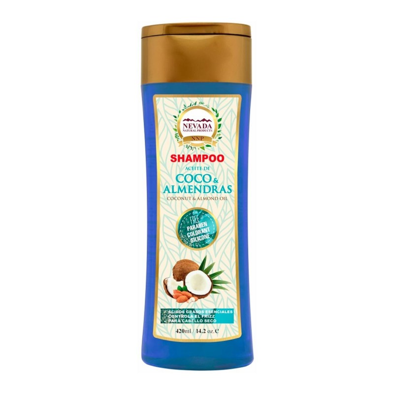 Nevada Shampoo Aceite de Coco y Almendras Libre de Parabenos Colorantes y Silicona 420ML C1177 Nevada Natural Products