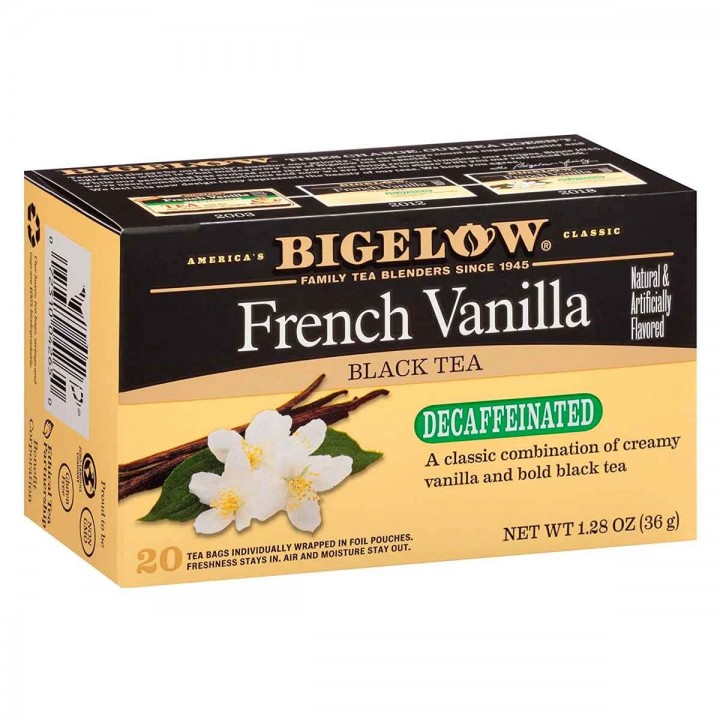 Bigelow Te Negro Black Tea Decaffeinated French Vainilla 20 Bolsitas (36 g) T2053 BIGELOW