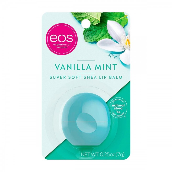 eos evolution of smooth Brillo labial balsam Vanilla Mint 0.25 oz (7g) C1023 eos evolution of smooth