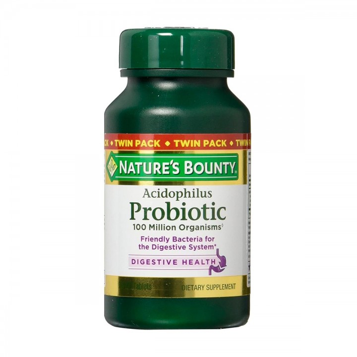 Natures Bounty Acidophilus Probiotic Apoyo al Sistema Digestivo 100 Tabletas V3101 NATURE'S BOUNTY
