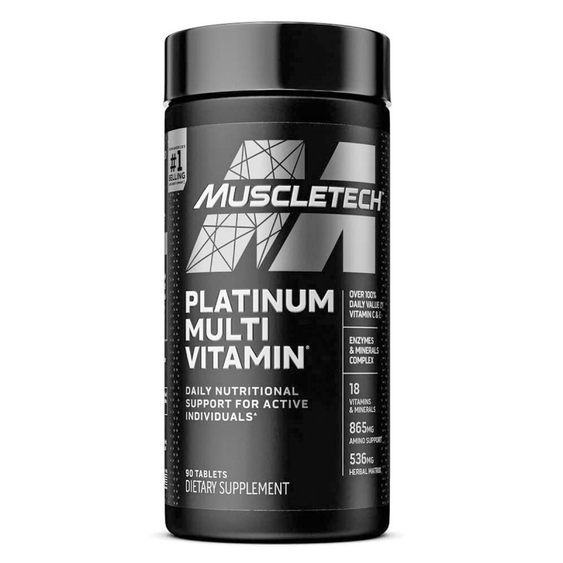 MuscleTech Platinum Multivitaminico Formula Diaria Avanzada 90 Tabletas V3286 MuscleTech