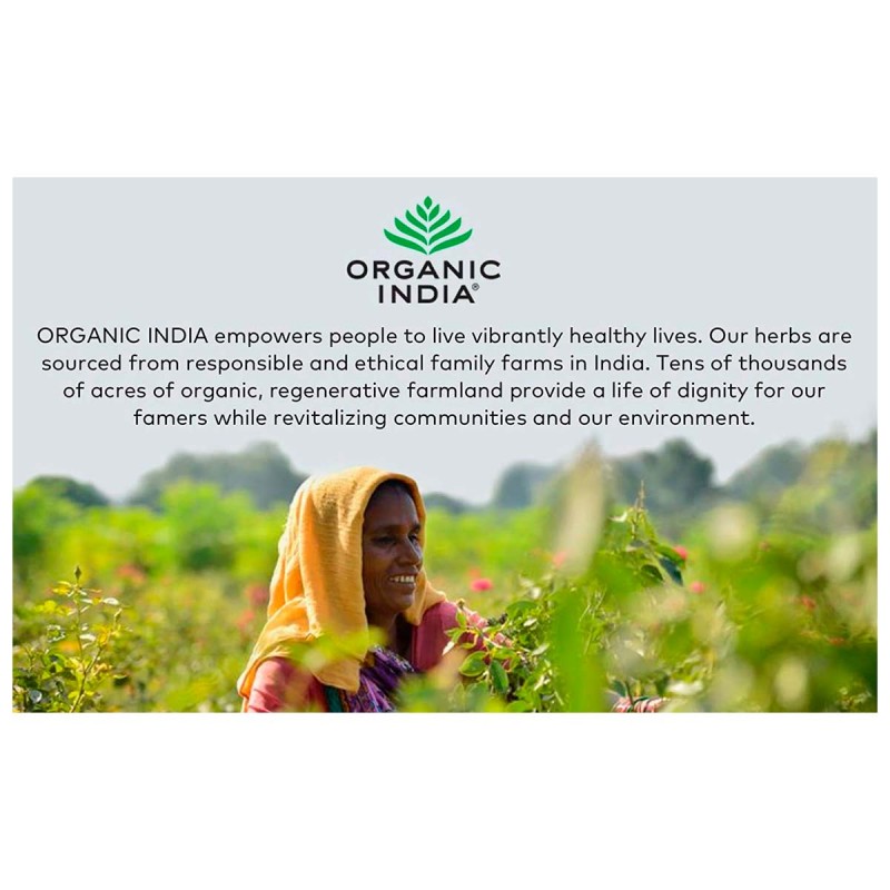 Organic India Te Herbal Tulsi Cinnamon Rose 18 Bolsitas (32.4 G) T2079 ORGANIC INDIA