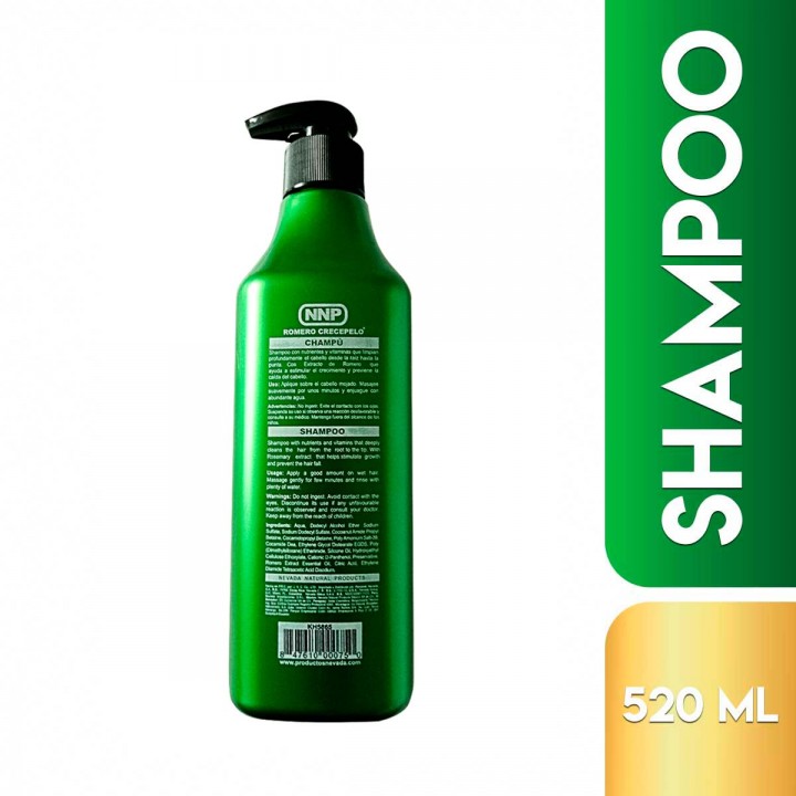 Nevada Shampoo Romero Crecepelo 520 Ml C1129 Nevada Natural Products