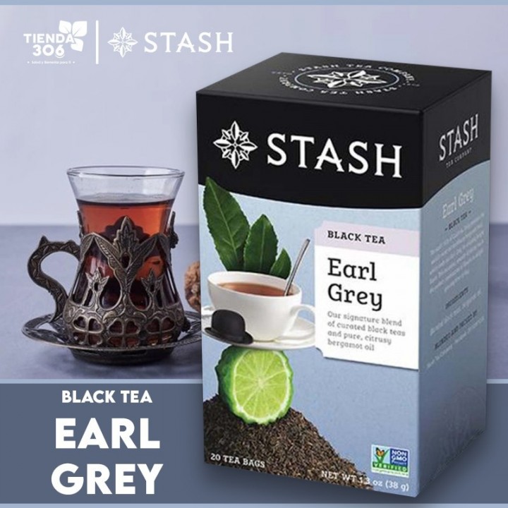 Te STASH Black Tea Earl Grey 20 Bolsitas 38 g T2028 STASH