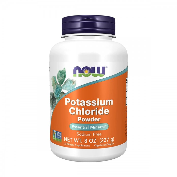 Now Cloruro De Potasio (Potassium Chloride) 227 Gramos 8oz V3347 Now Nutrition for Optimal Wellness