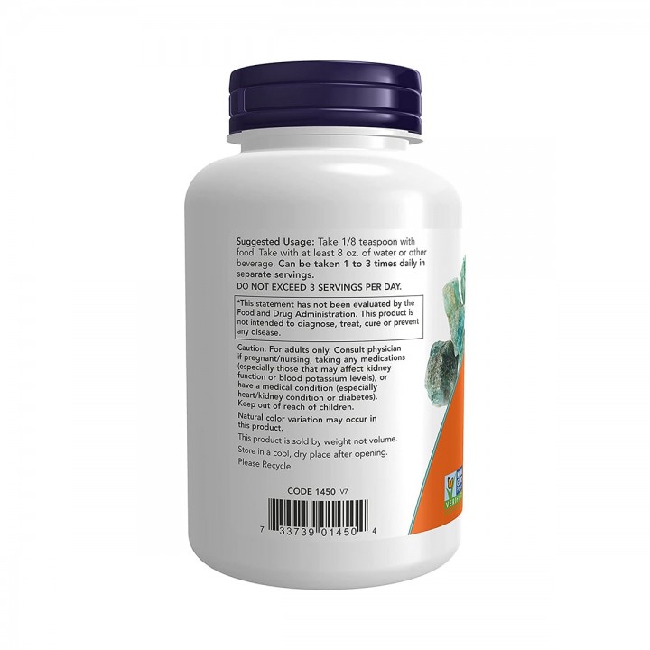 Now Cloruro De Potasio (Potassium Chloride) 227 Gramos 8oz V3347 Now Nutrition for Optimal Wellness