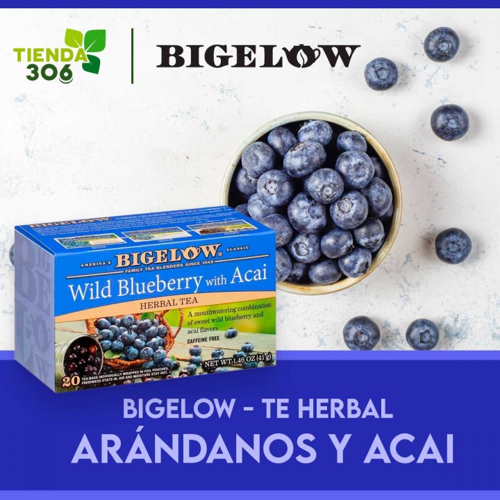 Bigelow Te Herbal Arándanos Y Acai 20 Bolsitas 41g T2082 BIGELOW