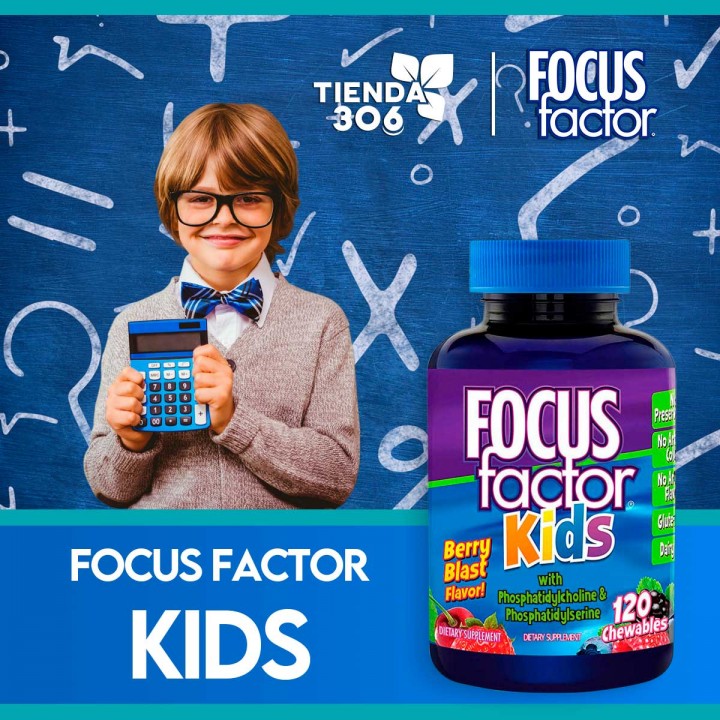 Focus factor Kids, 150 tabletas masticables V3348 Focus Factor