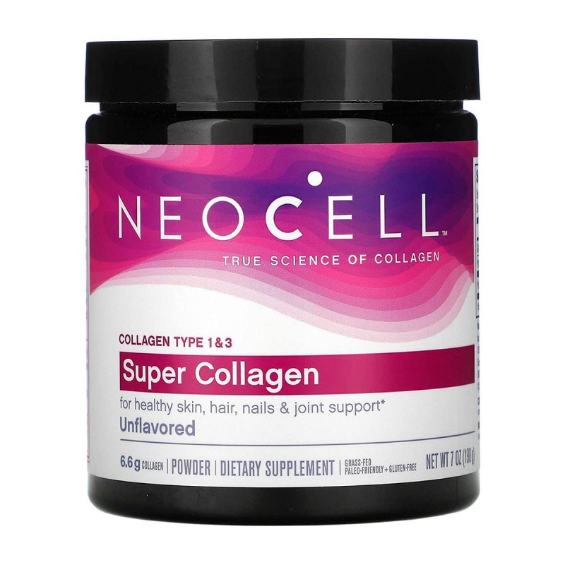 Neocell Súper Colágeno Tipo 1 & 3 Hidrolizado 6.6 g, para el cabello, piel, uñas y articulaciones 7 oz (198 g) V3356 Neocell