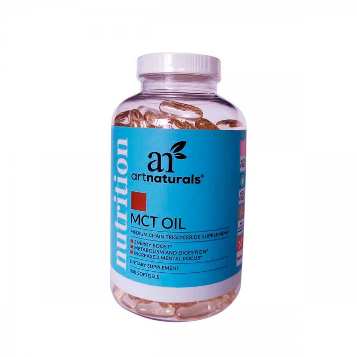 Aceite MCT Artnaturals Potenciador de Energía 1000 mg 300 Cápsulas blandas V3187 Artnaturals
