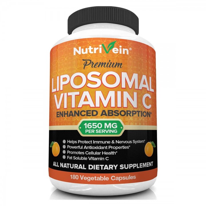 Nutrivein Liposomal Vitamina C Absorción Mejorada 1650 mg 180 Cápsulas V3368