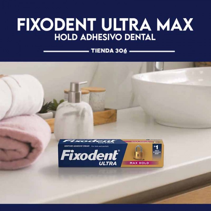 Fixodent Ultra Max Hold Adhesivo dental 2.2 OZ (62.4g) C1150 FIXODENT