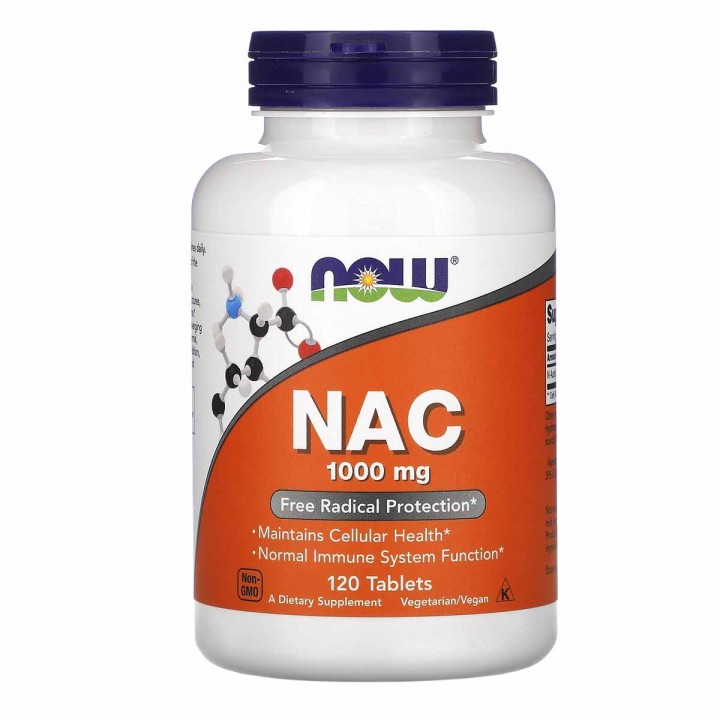 Now NAC Proteccion Contra Radicales Libres 1000 mg 120 Tabletas V3380 Now Nutrition for Optimal Wellness