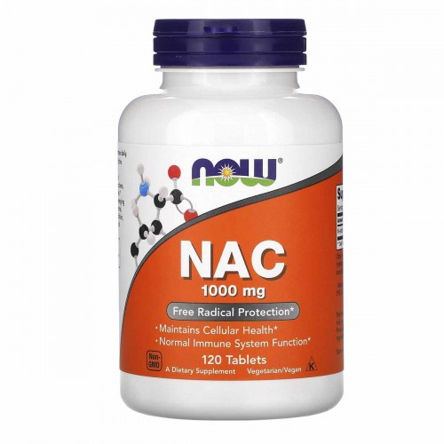 Now NAC Proteccion Contra Radicales Libres 1000 mg 120 Tabletas V3380 Now Nutrition for Optimal Wellness