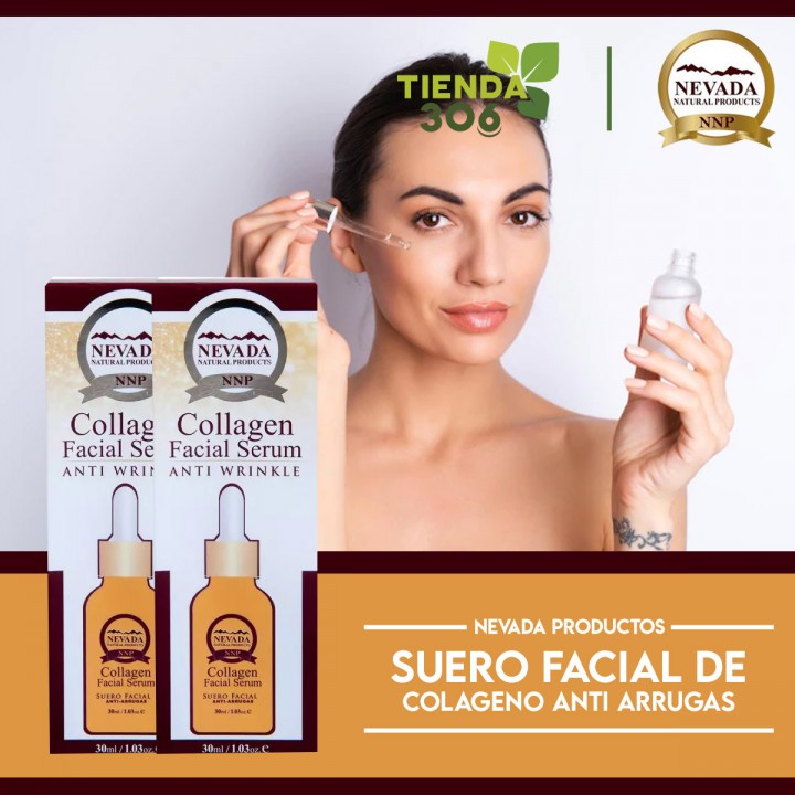 Nevada Suero Facial de Colageno Anti Arrugas y Acido Hialuronico 30ml C1104 Nevada Natural Products