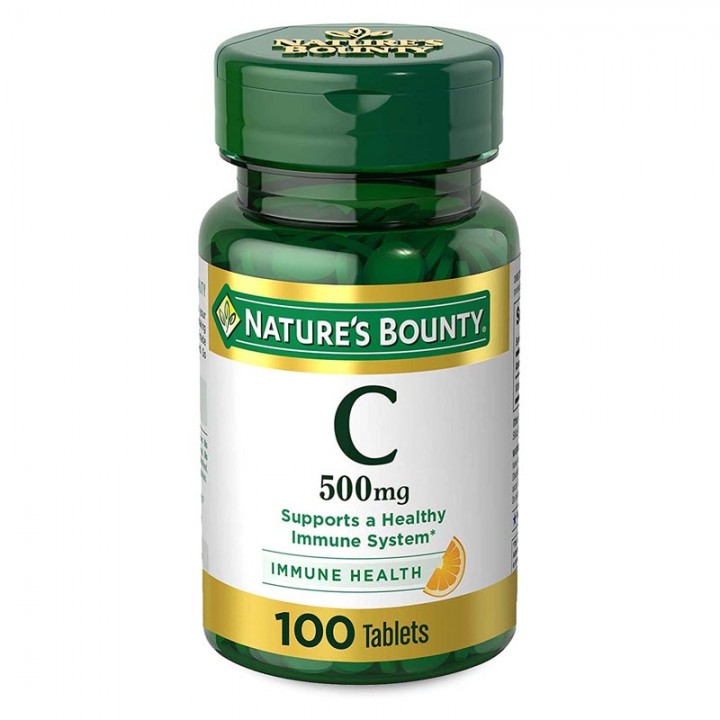 NATURES BOUNTY VITAMINA C Favorece La Salud Del Sistema Inmunitario 500mg 100 Tabletas V3384 NATURE'S BOUNTY