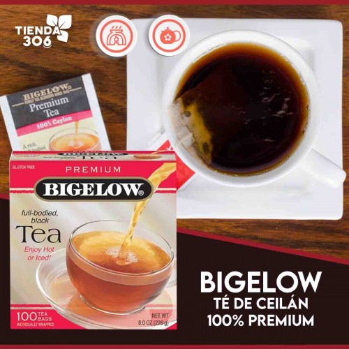 Bigelow Té de Ceilán 100% Premium 100 Bolsitas 8 oz T2112 BIGELOW