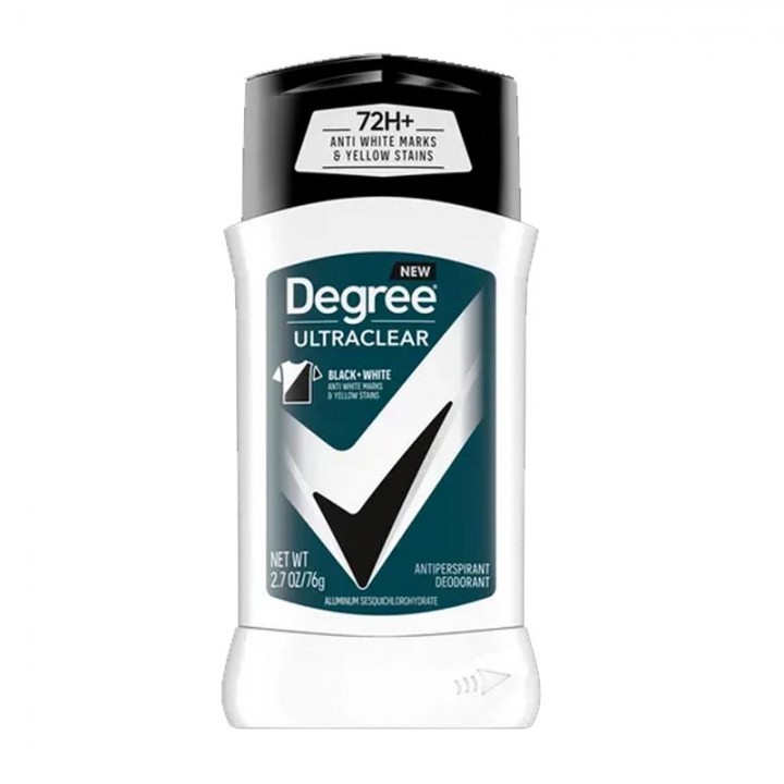 Degree Desodorante Antitranspirante UltraClear Black & White Marcas Antiblancas y Manchas Amarillas 72H 2.7oz C1209 Degree