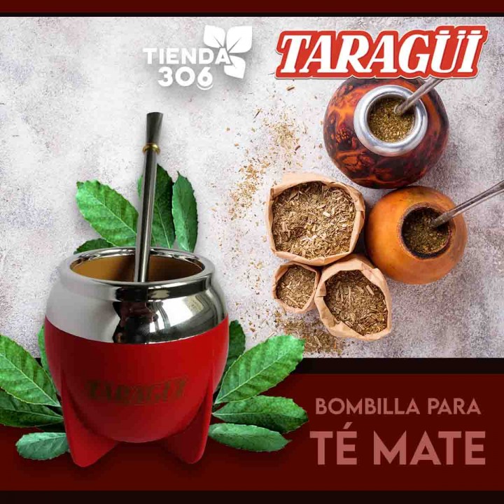 Taragui Set de Bombilla y Calabaza para Yerba Mate U1302 Taragüi