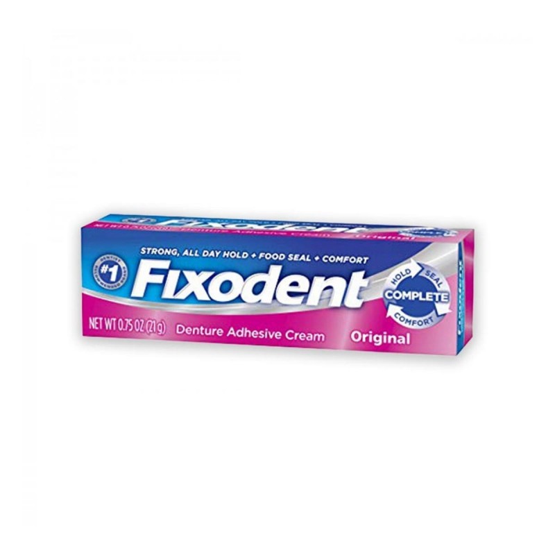 Crema Adhesiva Para Dentaduras Postizas Fixodent Original 0.75 oz (21 g) C1019 FIXODENT