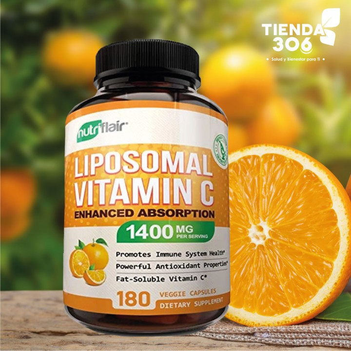 nutriflair Liposomal Vitamina C Absorcion Mejorada 1600mg 180 Capsulas V3260 Nutriflair