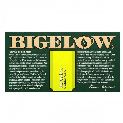 Bigelow Té Verde Jasmine Green Tea 20 Bolsitas .91 oz (25 g) T2118 BIGELOW