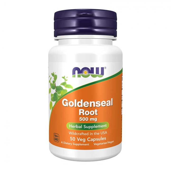 Now Goldenseal Root 500 mg 50 Cápsulas Vegetales V3394 Now Nutrition for Optimal Wellness
