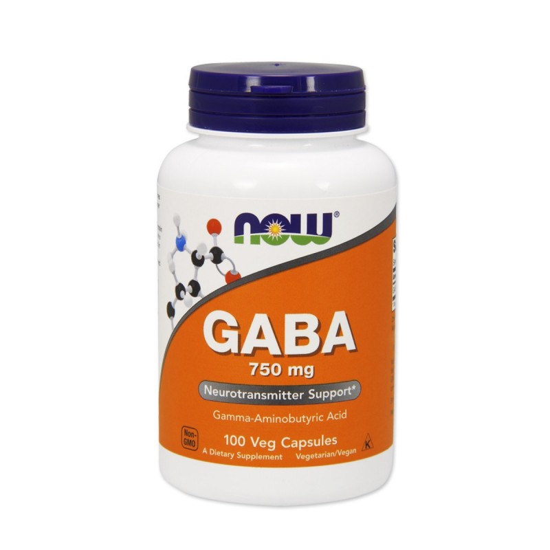 Now Foods Gaba Apoyo Neurotransmisor 750 mg 100 Cápsulas Vegetales V3067 Now Nutrition for Optimal Wellness