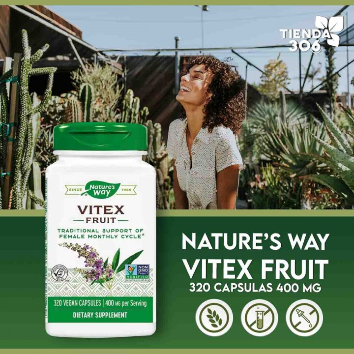 Natures Way Vitex Fruit 320 Capsulas 400 mg V3114 Nature's Way