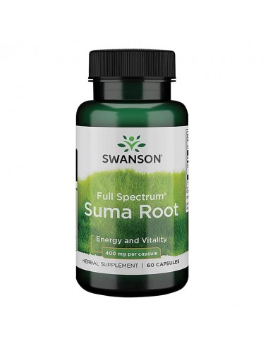 Swanson Suma Root Energía y Vitalidad 400mg 60 Capsulas V3399 SWANSON