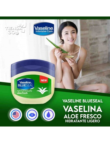 Vaseline Vaselina Blueseal Aloe Fresco Hidratante Ligero Made in USA 3.4 oz (100 ml) C1217 Vaseline
