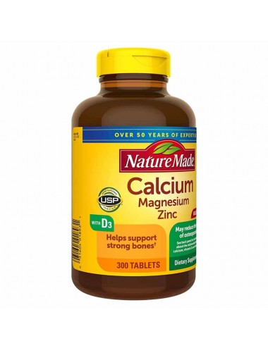 Nature Made Calcio Magnesio Y Zinc Con Vitamina D 300 Tabletas V3403 Nature Made